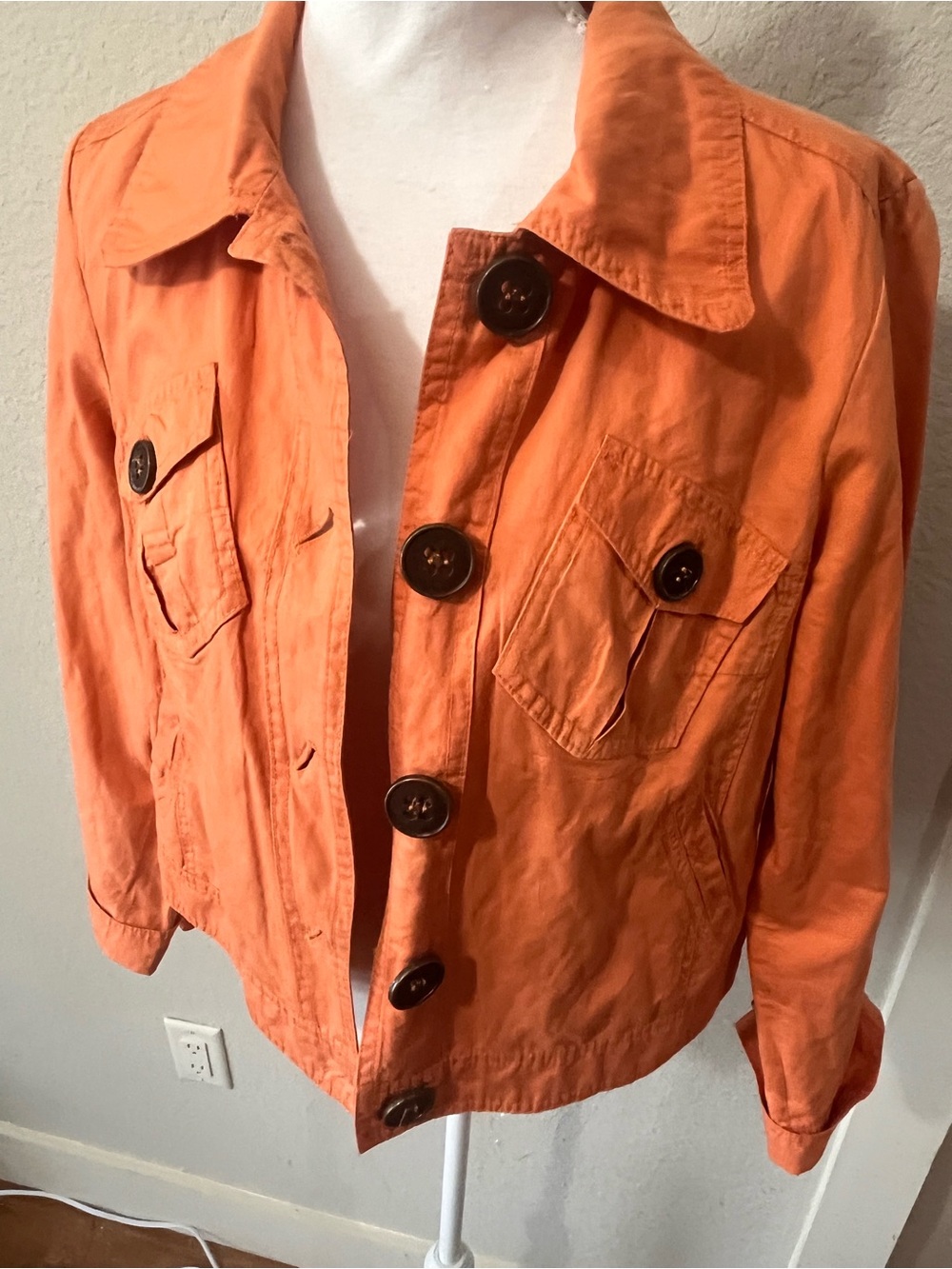 Access Orange Women's Button-Front Jacket